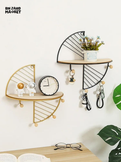 FAN SHAPED WALL MOUNTED STORAGE SHELF